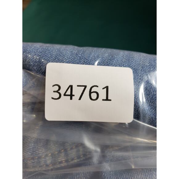 Albert Jeans Size 38x28 Mens Blue Stretch Pants Denim Stone Light Wash Straight - Picture 14 of 14